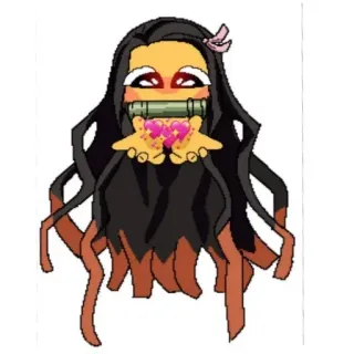 😘 19b8bb73 Nezuko Kamado Demon Slayer Аниме, Клинок, рассекающий демонов, Незуко, Милый, Каваий, Манга telegram sticker