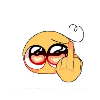 🖕 22204108 Эмодзи, Средний палец, Обидный, Грубый, Милый, Жест telegram sticker