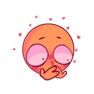 😘 2633de16 Эмодзи, Любовь, Смущение, Милый, Цифровое искусство, Мультфильм telegram sticker