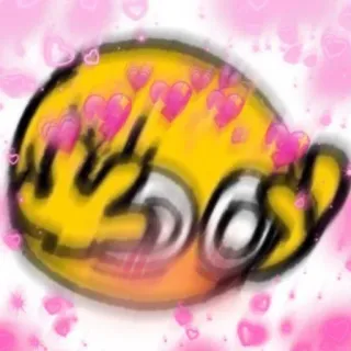 🥰 459a55ba эмодзи, средний палец, сердечки, оскорбительный, мультфильм telegram sticker