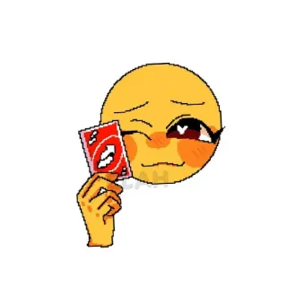 😉 547c9393 Эмодзи, Карта Отмены, Уно, Мем telegram sticker