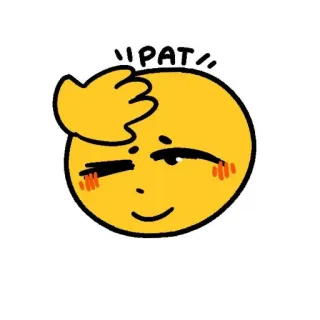 🤦‍♂ 54b3c9c3 pat Эмодзи, Гладить, Погладить по голове, Мультфильм, Милый telegram sticker