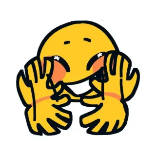 👋 59462bde Эмодзи, Улыбка, Руки, Счастливый, Милый telegram sticker