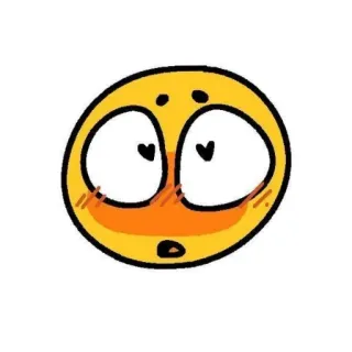 ❤ 883133b7 Эмодзи, Любовь, Смущение, Глаза-сердечки, Мультяшное лицо telegram sticker