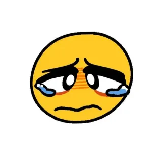 🥲 be41a5cd Эмодзи, Грустный, Плачущий, Расстроенный, Лицо telegram sticker