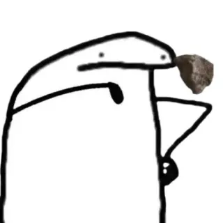 📈 b4129b1c คนก้างปลา, นก, หิน, ง่าย telegram sticker