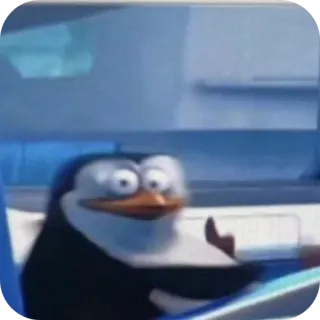 😎 dfad420a Skipper Penguins of Madagascar 펭귄, 스키퍼, 마다가스카르, 운전, 웃긴, 만화 telegram sticker