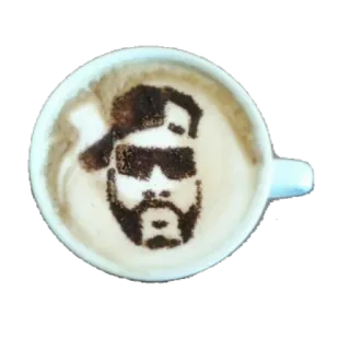 ☕ 494bb63d Arte latte, Café, Retrato, Bebida, Trago telegram sticker