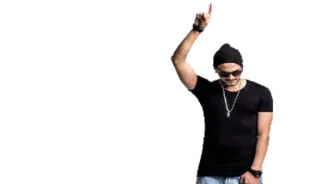 ☝ 61fc8266 男人, 人, 中指, 冒犯, 手势, 帽子, 太阳镜, 项链 telegram sticker