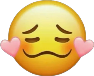 🥴 3b84f6b4 emoji, sorrindo, coração, amor, carinho telegram sticker