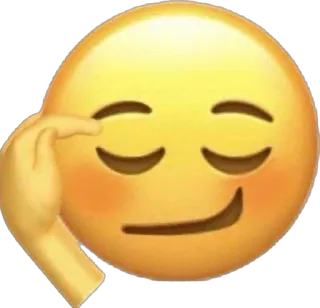 😏 41071f48 emoji, saudação, smiley, rosto, gesto telegram sticker