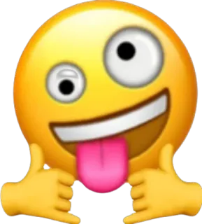 🤪 4557148e Emoji, Rosto, Língua, Bobo, Maluc, Engraçado, Hang Loose, Shaka telegram sticker