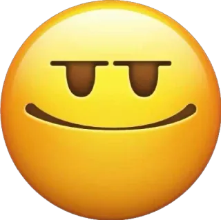 😊 4ee8050c Emoji, Sorriso irônico, Rosto, Expressão, Amarelo telegram sticker