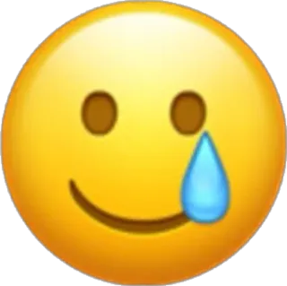🥲 52707221 Emoji, chorando, triste, rosto, sorridente, emoticon telegram sticker