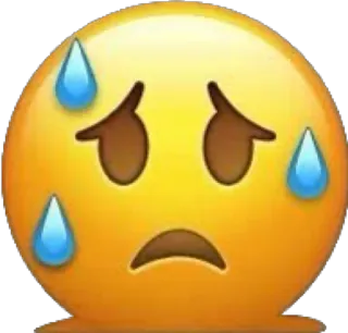 🥲 547592ec Emoji, Suor, Rosto, Ansioso, Triste, Preocupado telegram sticker