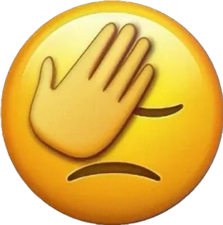 🧠 6f3de081 Emoji, Facepalm, Amarelo, Mão, Expressão, Decepção telegram sticker