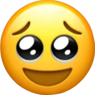 🥹 7b046c92 Emoji, Rosto, Sorriso, Feliz, Fofo, Olhos, Implorando telegram sticker