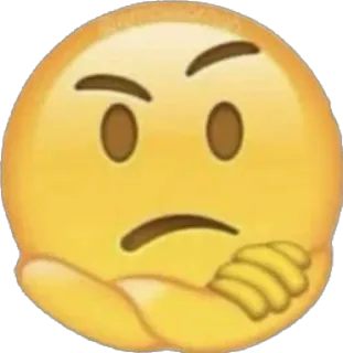 💪 855d1910 Emoji, Pensando, Confuso, Dúvida, Pergunta telegram sticker