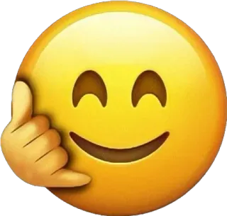 📞 f536cd38 Emoji, Me liga, Feliz, Amarelo, Gesto, Smiley telegram sticker