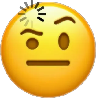 🫤 f6948d10 Emoji, Pensando, Confuso, Ponderando, Rosto amarelo, Inteligente, Ideia telegram sticker