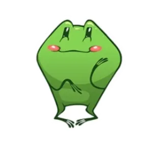 😳 354d85da rã, verde, desenho animado, animal, anfíbio, fofo telegram sticker