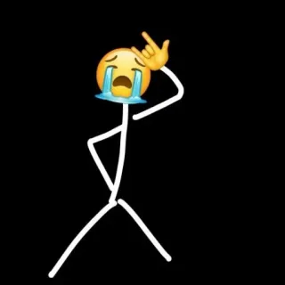 😭 1d3c18b7 막대기 인간, 이모지, 울음, 패배자, 제스처, 감정적, 만화 whatsapp sticker