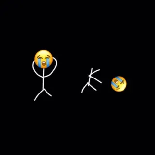 😭 21826bc8 슬픈, 우는, 이모티콘, 막대기 인간, 실패, 절망 whatsapp sticker