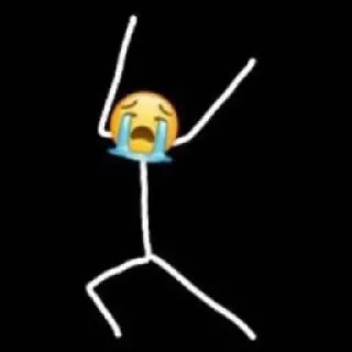 😭 4c519507 이모티콘, 우는, 막대기 인간, 슬픈, 감정적인, 눈물 whatsapp sticker