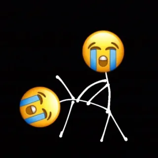 😭 53e39ade 이모티콘, 막대기 인간, 울음, 검은 배경, 슬픈, 화난 whatsapp sticker