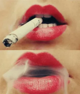 🚬 22ea2cf3 sigaret, roken, lippen, verslaving, tabak, ongezond telegram sticker