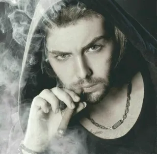 🚬 4308299d Roken, Sigaar, Man, Portret, Persoon, Tabak telegram sticker