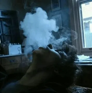 🚬 6f980e39 roken, rook, binnen, tabak, persoon telegram sticker