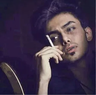 🚬 aec112b1 sigaret, roken, portret, man telegram sticker