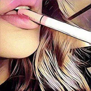 🚬 b5268543 roken, sigaret, verslaving, tabak, lippen, ongezond telegram sticker