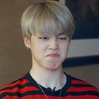 😒 866b6621 Jimin kpop, idol, cantor, jimin, expressão, retrato telegram sticker