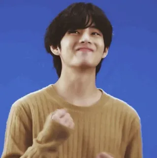 😎 076da1d7 V kpop, bts, ไอดอล, ยิ้ม, น่ารัก, v telegram sticker