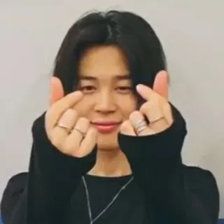 ❤️ 3c7acbf2 Jimin kpop, sänger, jimin, fingerherz, idol whatsapp sticker