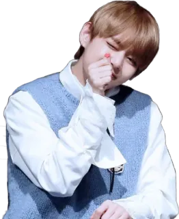 ❤ aa3b23f7 V kpop, sänger, bts, fan whatsapp sticker