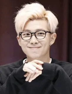 😉 da88c228 RM RM, K-Pop, BTS, Sänger, Brille, Porträt whatsapp sticker