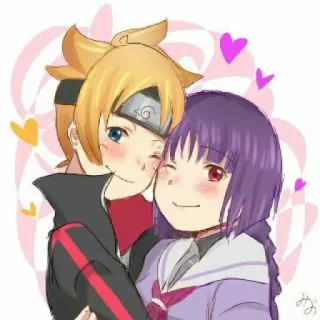 ❤️ af23c55d Boruto Uzumaki Naruto Anime, Cartoon, Manga, Fanart, Süß, Zärtlich, Paar telegram sticker
