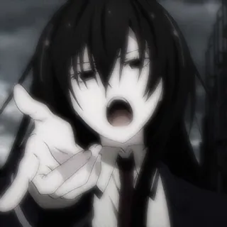 😾 481bbb84 anime, manga, dark, girl, character, outreach whatsapp sticker