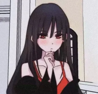 🤔 505c4fc4 anime girl, cartoon, manga, illustration, portrait whatsapp sticker