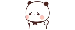 🍼 38504096 Panda, Fofo, Kawaii, Adesivo, Desenho animado, Animal, Urso telegram sticker
