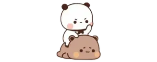 🍼 974d9b70 Panda, Urso, Fofo, Desenho animado, Animal, Kawaii, Sticker telegram sticker