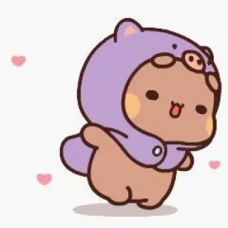 👩‍🚀 6a65204b 귀여운, 귀엽다, 만화, 동물, 돼지, 곰, 사랑스러운 telegram sticker