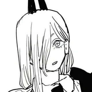 🌟 2c6ff38a Power Chainsaw Man 애니메이션, 만화, 체인소 맨, 파워, 만화, 캐릭터, 일러스트 telegram sticker