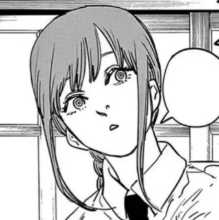 🌟 d2dfecaf Makima Chainsaw Man 마키마, 체인소 맨, 만화, 애니메이션, 여자, 캐릭터 telegram sticker