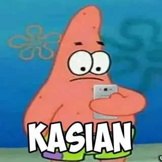 ☺️ 017fff18 Patrick Star Spongebob Squarepants KASIAN Patrick Star, Spongebob, cartone animato, divertente, meme telegram sticker