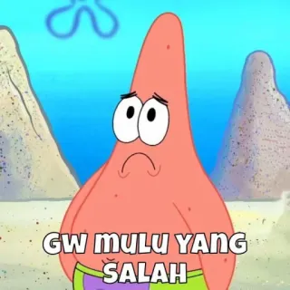 ☹️ 29b7c4d2 Patrick Star Spongebob Squarepants GW MULU YANG SALAH Patrick Stella, Spongebob, Cartone animato, Meme, Triste, Indonesiano, Stella marina telegram sticker