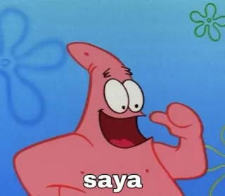 ✌️ a17c1ea1 Patrick Star SpongeBob SquarePants saya Patrick Stella, Spongebob, Cartone animato, Nickolodeon, Amico, Stella marina, Creatura marina telegram sticker